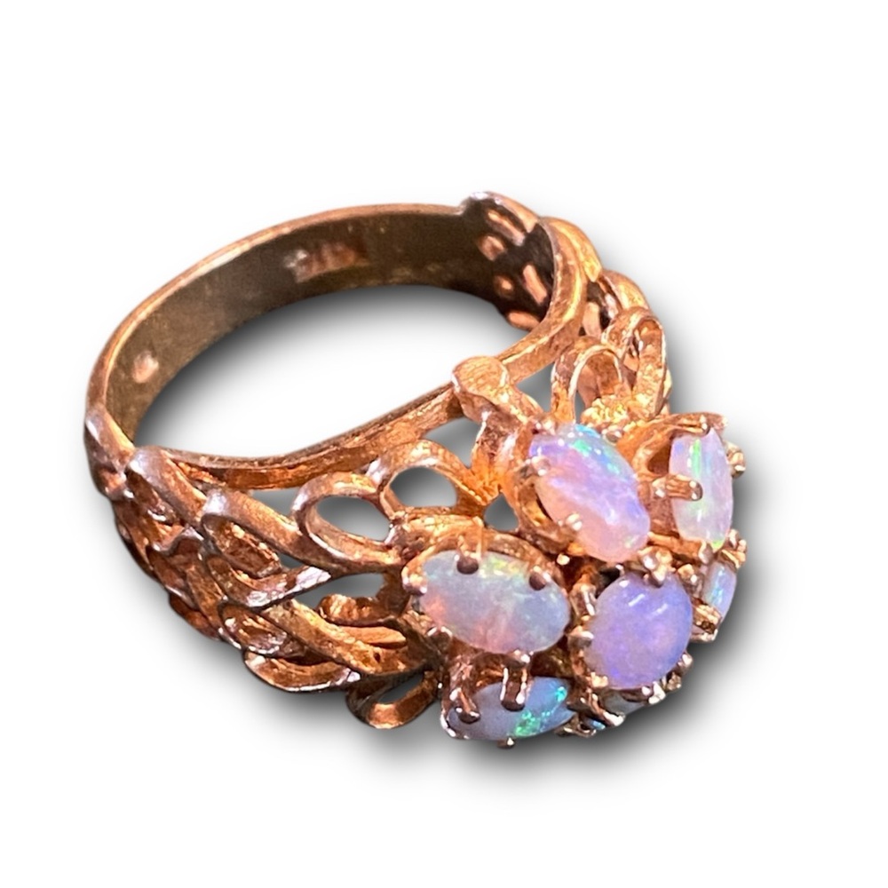 Fire Opal and 14k Gold ring